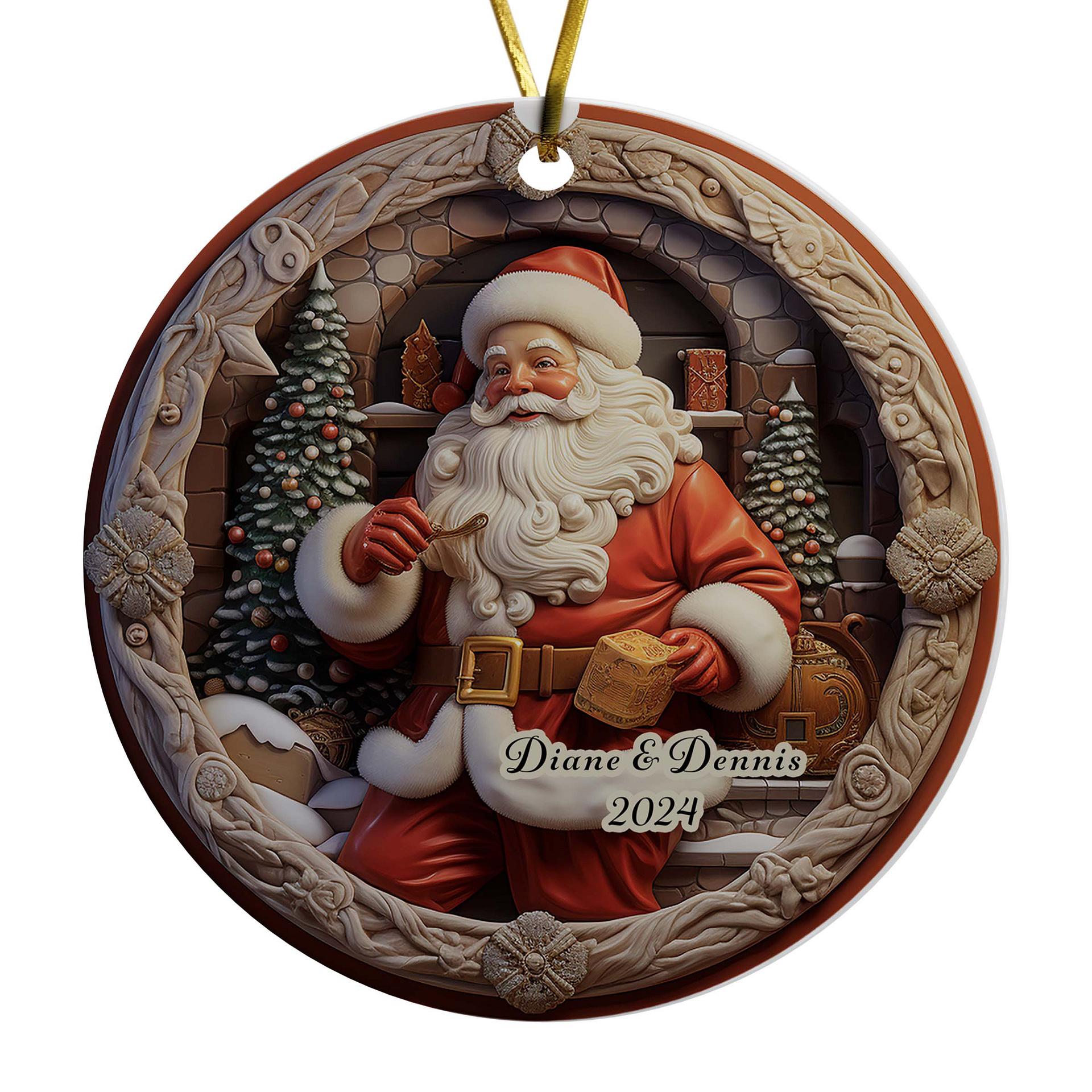 Personalized Christmas Ornament Porcelain Personalized -  in